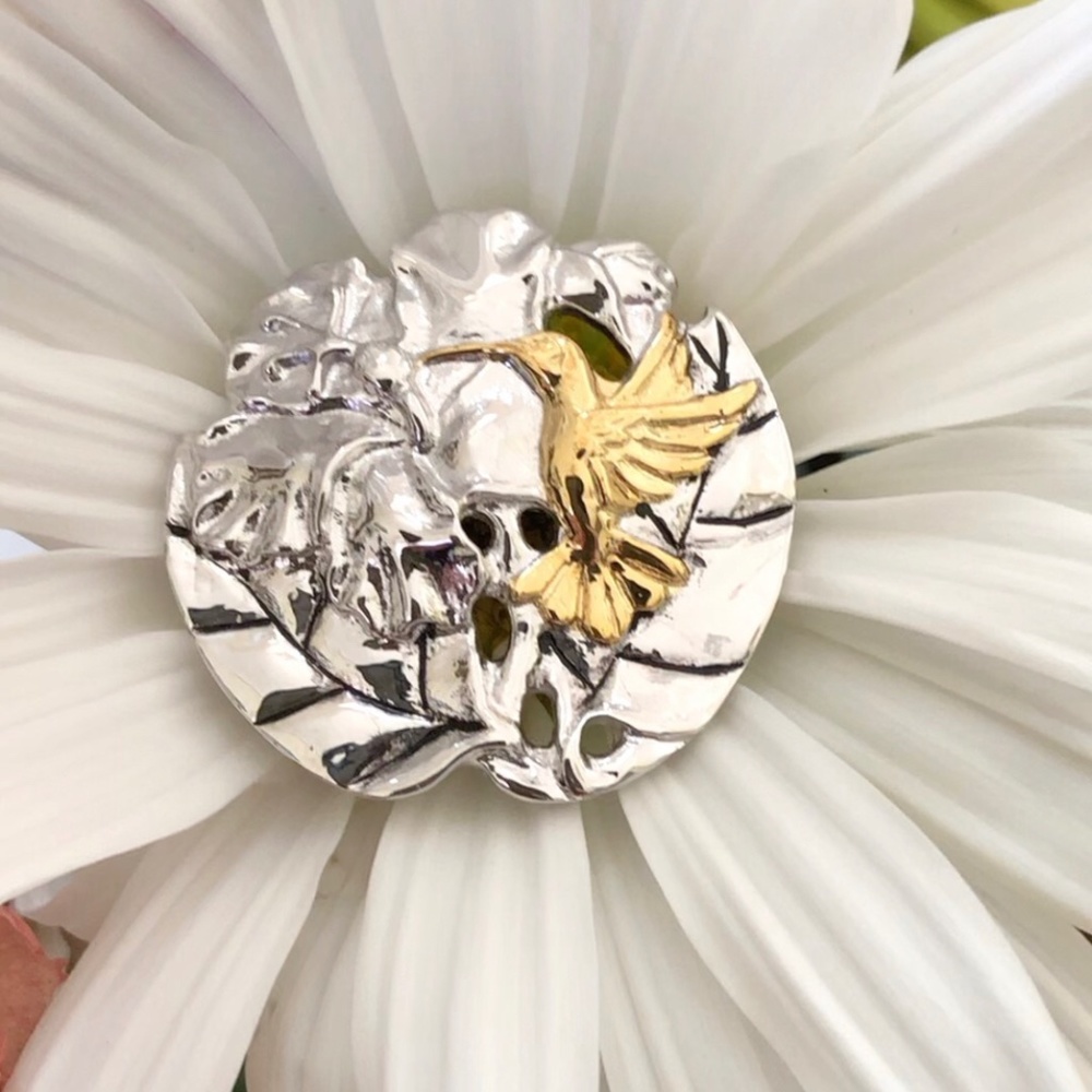 Rainforest Design®️Silver Collection - hummingbird